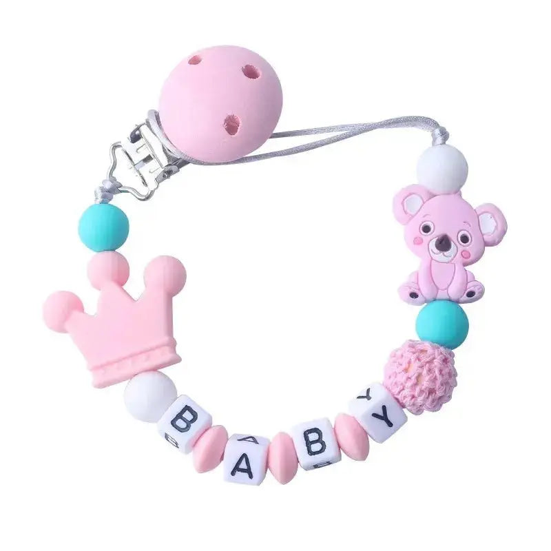 Attache tetine personnalisable - Attache sucette - Ours - Mon Shopping Bébé