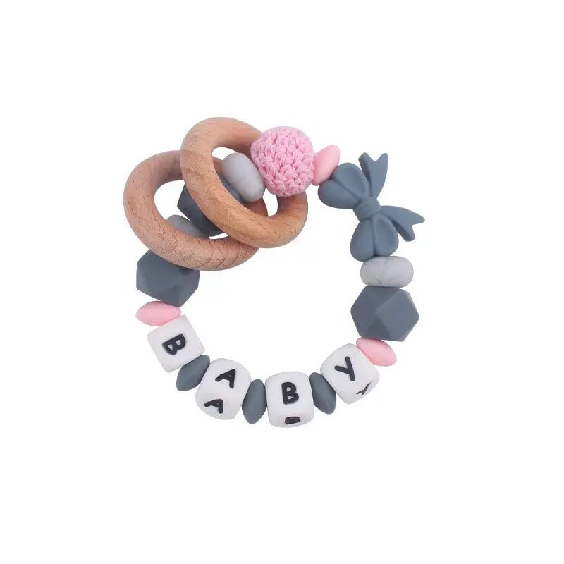 Attache tetine personnalisable - Bracelet - Cœur - Mon Shopping Bébé