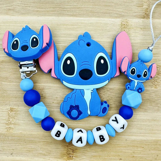 Attache tetine personnalisable - Stitch - Hero dessin annimé - Mon Shopping Bébé
