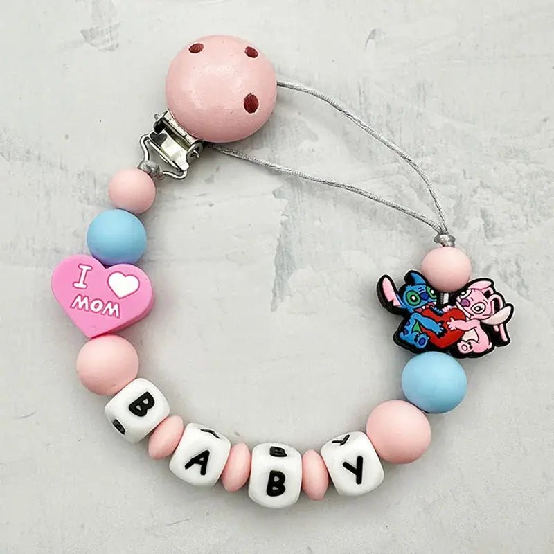 Attache tetine personnalisable - Stitch - Hero dessin annimé - Mon Shopping Bébé