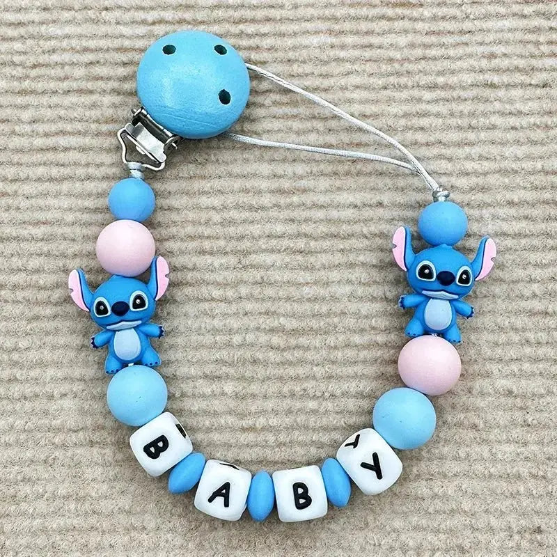 Attache tetine personnalisable - Stitch - Hero dessin annimé - Mon Shopping Bébé