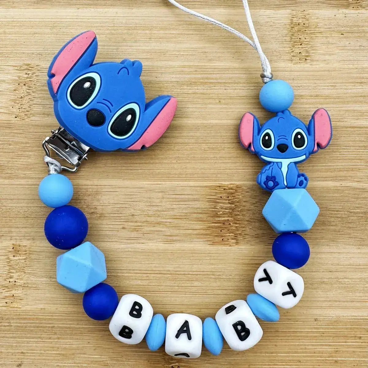 Attache tetine personnalisable - Stitch - Hero dessin annimé - Mon Shopping Bébé
