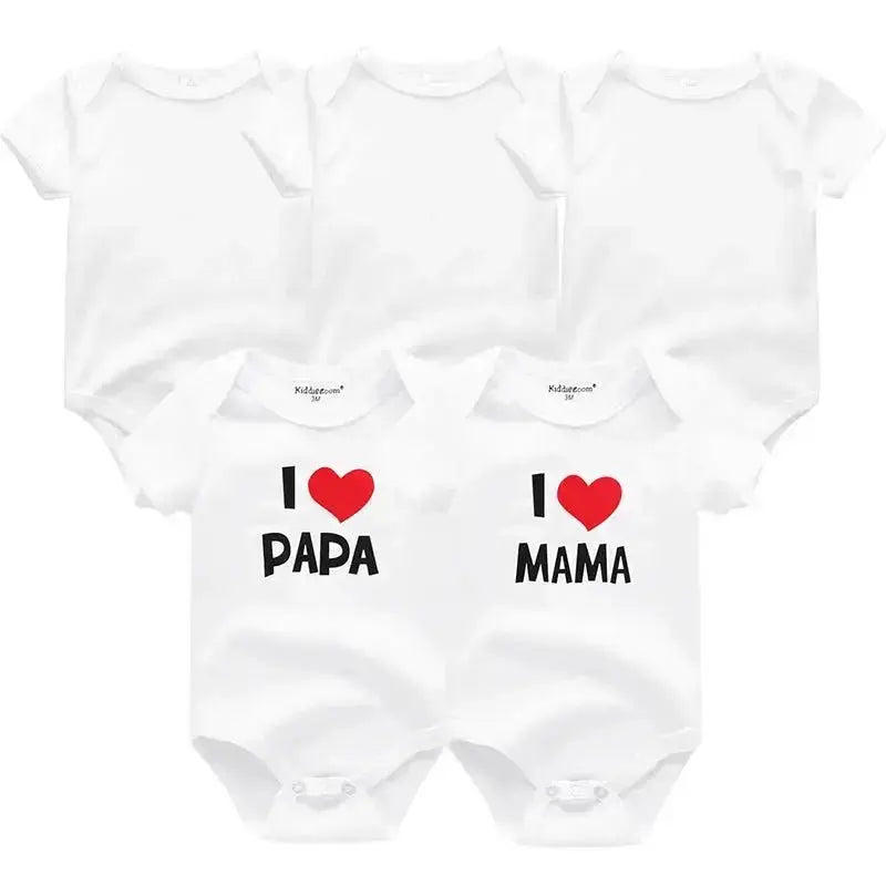 Body bébé coton bio - Kiddiezoom - 5 pièces/ensemble - Mon Shopping Bébé