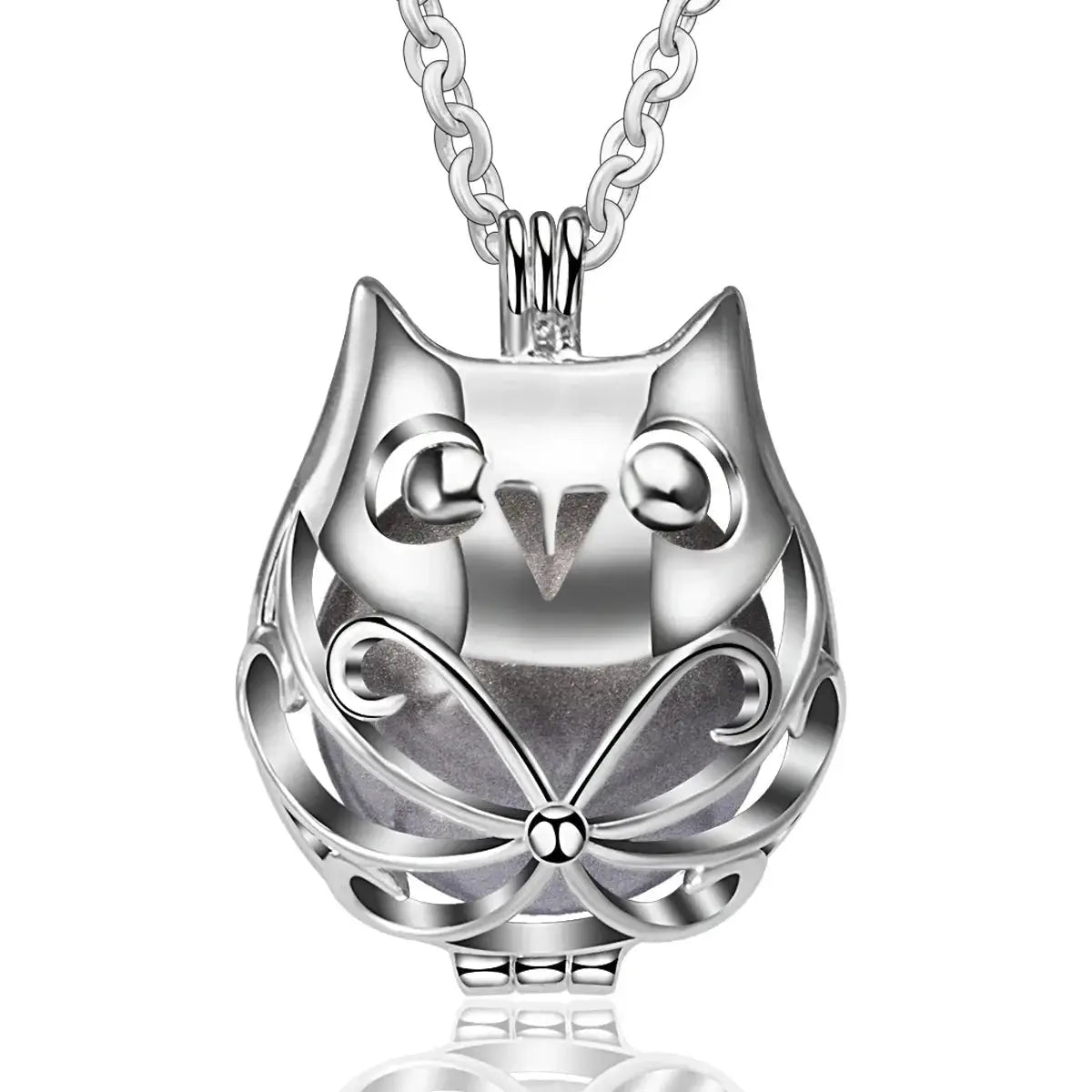 bola de grossesse 20mm Hibou argenté - Mon Shopping Bébé
