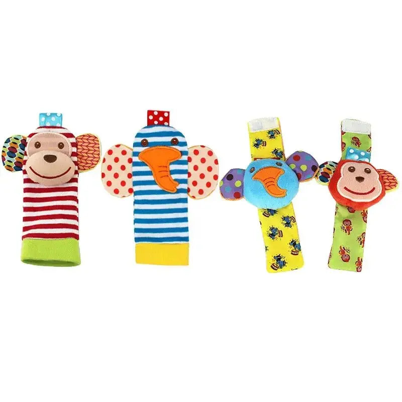 Hochet bébé - poignet chaussette - Anneau de dentition - Mon Shopping Bébé