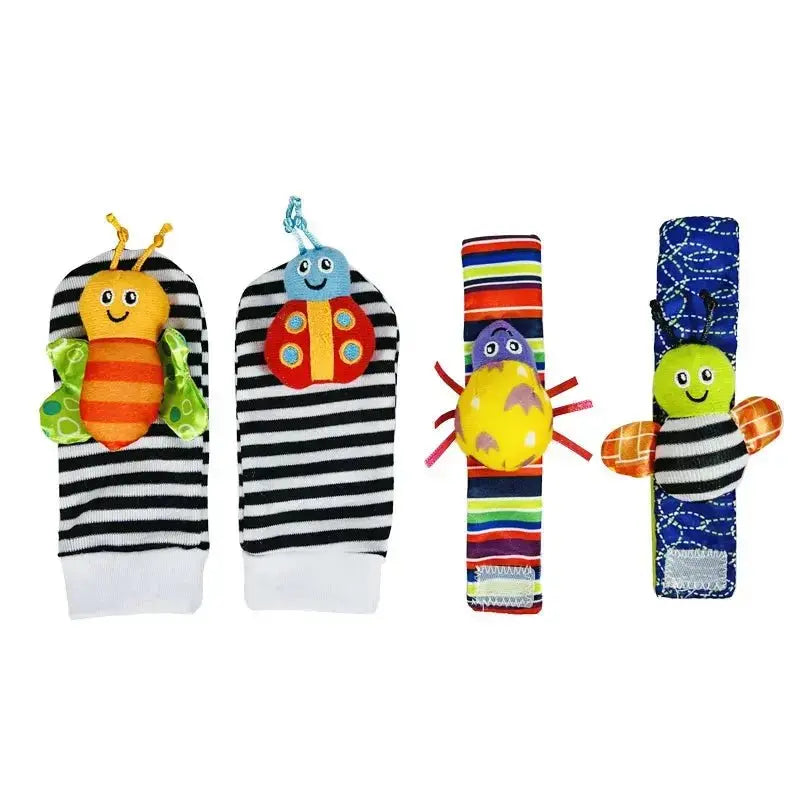 Hochet bébé - poignet chaussette - Anneau de dentition - Mon Shopping Bébé
