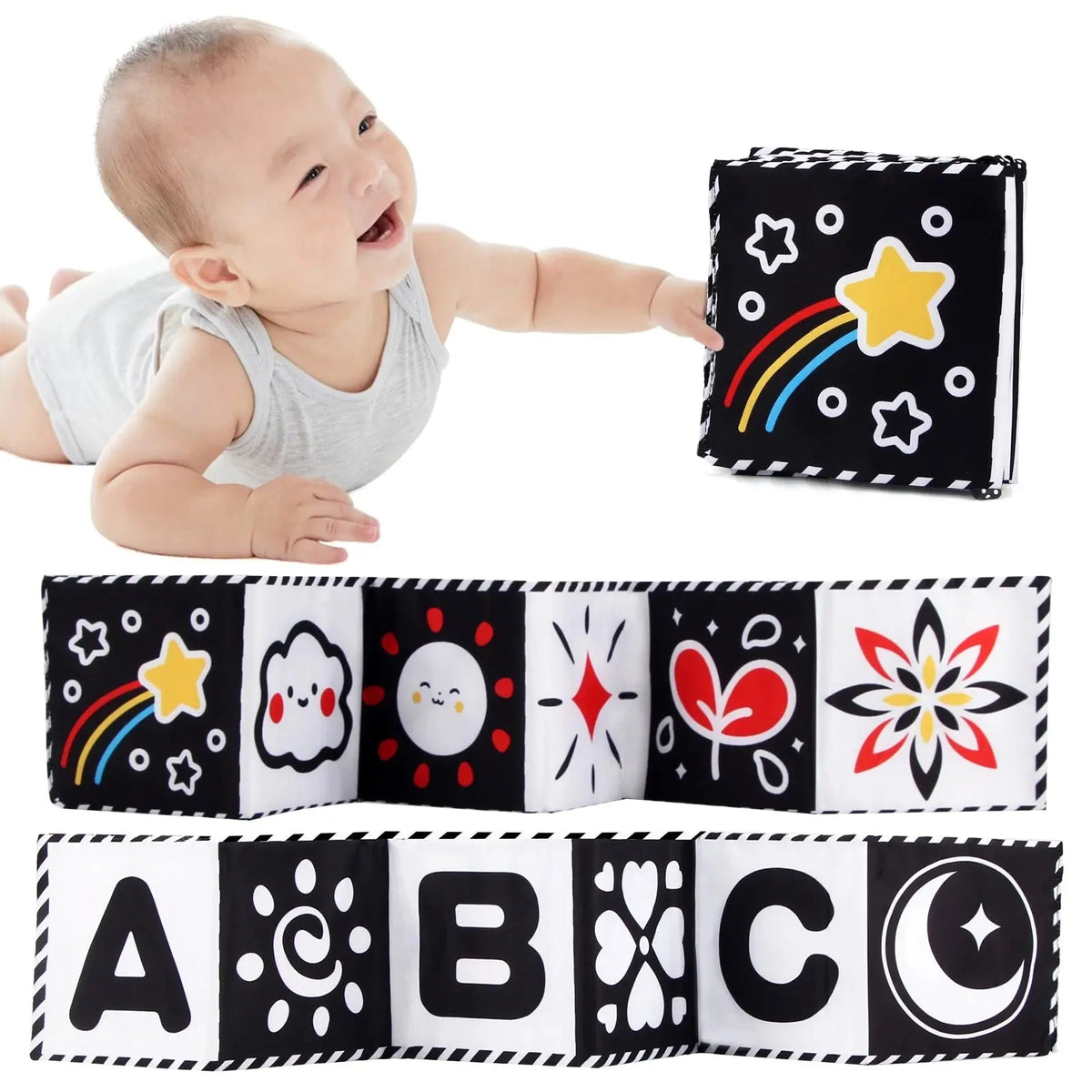 Jouet bebe - Jouet pour bébé - Livre tissu Montessori - Mon Shopping Bébé