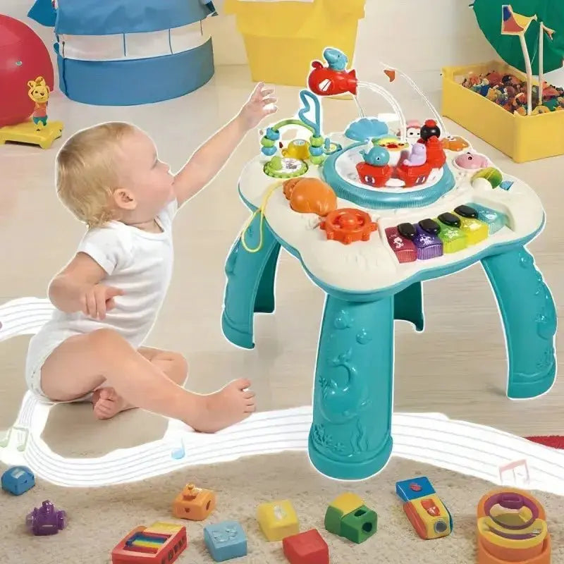 Table d'activités musicale 6 en 1 | Éveil sensoriel bébé 12 mois - Mon Shopping Bébé